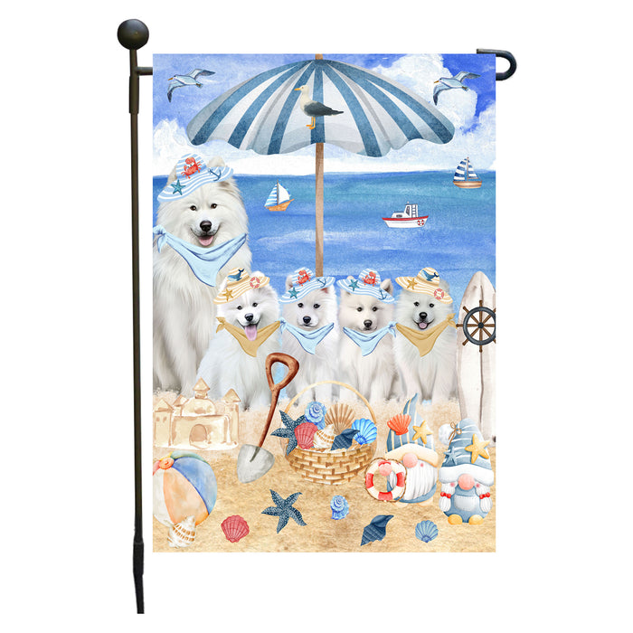 Samoyed Dogs Garden Flag, Double-Sided Outdoor Yard Garden Decoration, Explore a Variety of Designs, Custom, Weather Resistant, Personalized, Flags for Dog and Pet Lovers