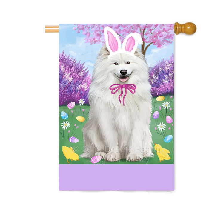 Personalized Easter Holiday Samoyed Dog Custom House Flag FLG-DOTD-A59040