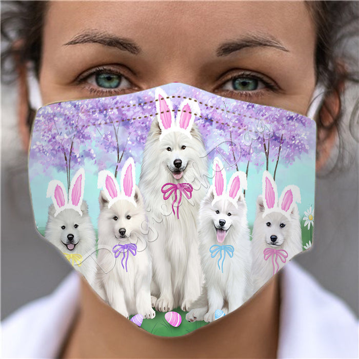 Easter Holiday Samoyed Dogs Face Mask FM49630