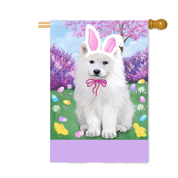 Personalized Easter Holiday Samoyed Dog Custom House Flag FLG-DOTD-A59042