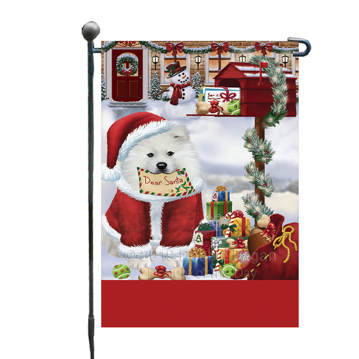 Personalized Happy Holidays Mailbox Samoyed Dog Christmas Custom Garden Flags GFLG-DOTD-A59966