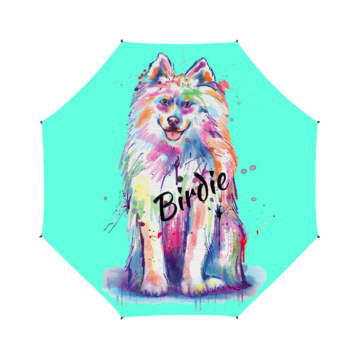 Custom Pet Name Personalized Watercolor Samoyed DogSemi-Automatic Foldable Umbrella