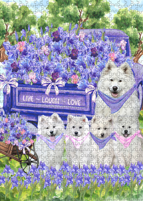 Samoyed Jigsaw Puzzle, Interlocking Puzzles Games for Adult, Explore a Variety of Designs, Personalized, Custom, Gift for Pet and Dog Lovers