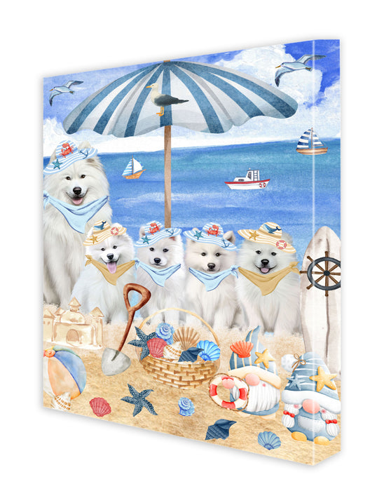 Samoyed Wall Art Canvas, Explore a Variety of Designs, Custom Digital Painting, Personalized, Ready to Hang Room Decor, Dog Gift for Pet Lovers
