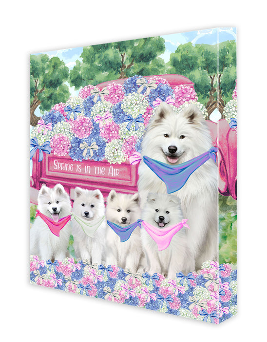 Samoyed Canvas: Explore a Variety of Designs, Custom, Digital Art Wall Painting, Personalized, Ready to Hang Halloween Room Decor, Pet Gift for Dog Lovers