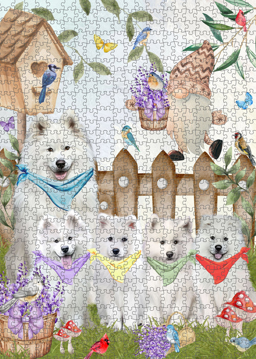 Samoyed Jigsaw Puzzle: Interlocking Puzzles Games for Adult, Explore a Variety of Custom Designs, Personalized, Pet and Dog Lovers Gift