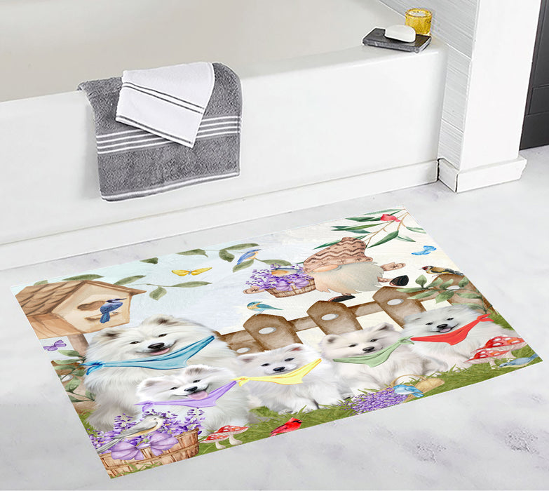 Samoyed Personalized Bath Mat, Explore a Variety of Custom Designs, Anti-Slip Bathroom Rug Mats, Pet and Dog Lovers Gift