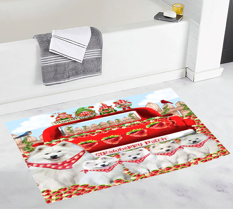 Samoyed Personalized Bath Mat, Explore a Variety of Custom Designs, Anti-Slip Bathroom Rug Mats, Pet and Dog Lovers Gift