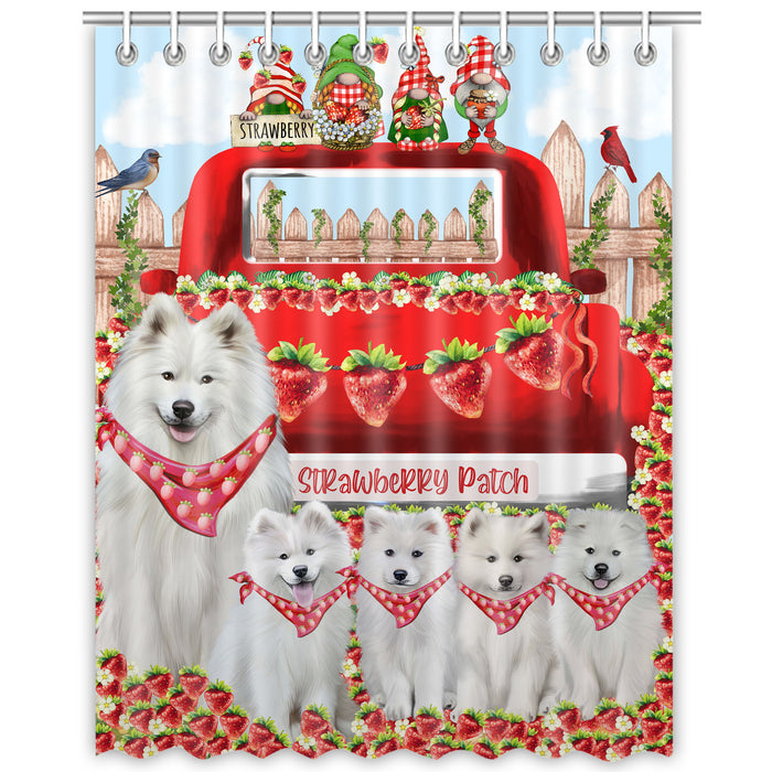 Samoyed Shower Curtain, Explore a Variety of Custom Designs, Personalized, Waterproof Bathtub Curtains with Hooks for Bathroom, Gift for Dog and Pet Lovers