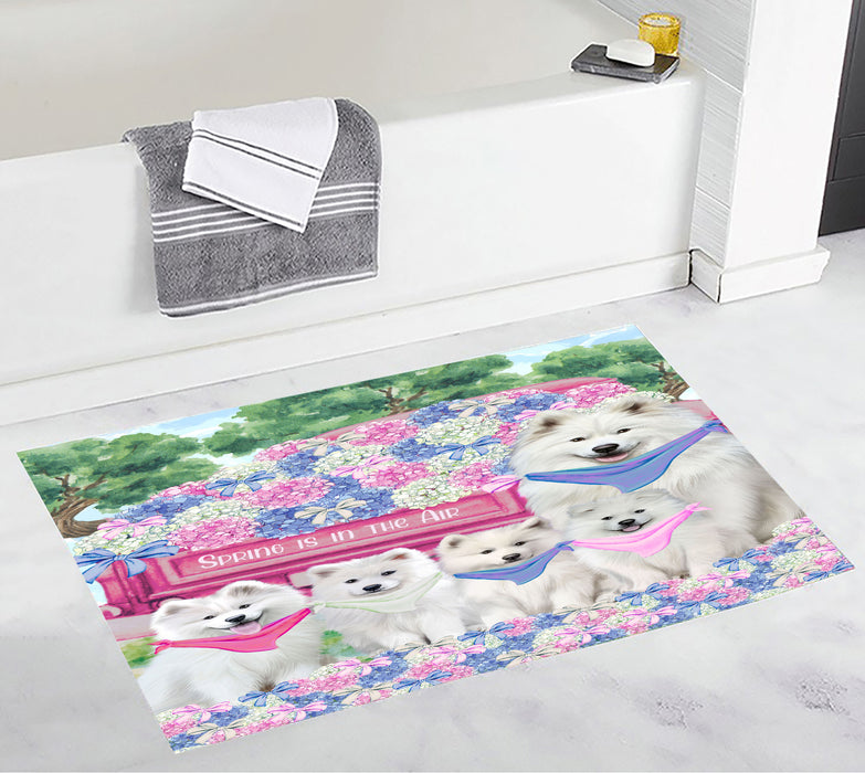 Samoyed Bath Mat: Explore a Variety of Designs, Custom, Personalized, Non-Slip Bathroom Floor Rug Mats, Gift for Dog and Pet Lovers