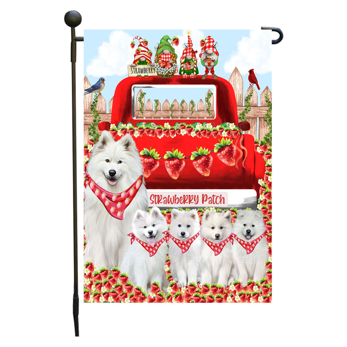 Samoyed Dogs Garden Flag: Explore a Variety of Custom Designs, Double-Sided, Personalized, Weather Resistant, Garden Outside Yard Decor, Dog Gift for Pet Lovers