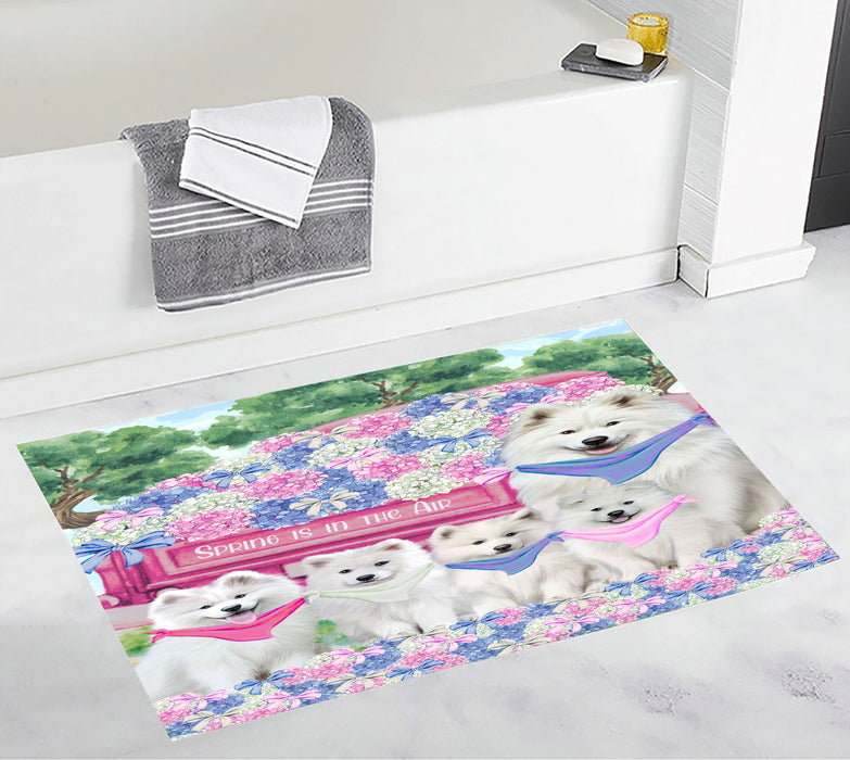 Samoyed Personalized Bath Mat, Explore a Variety of Custom Designs, Anti-Slip Bathroom Rug Mats, Pet and Dog Lovers Gift