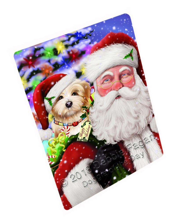 Santa Carrying Havanese Dog and Christmas Presents Blanket BLNKT103278