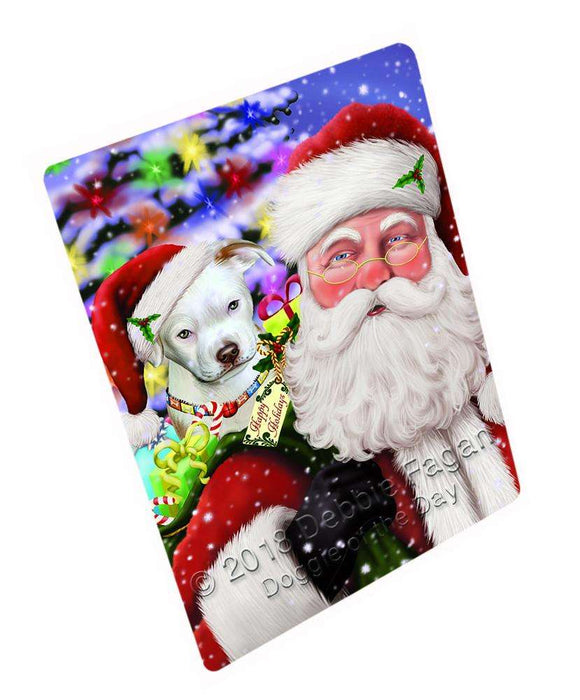 Santa Carrying Pit Bull Dog and Christmas Presents Blanket BLNKT103350