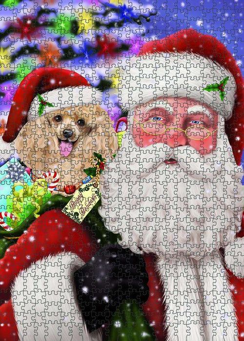 Santa Carrying Poodle Dog and Christmas Presents Puzzle  PUZL83184