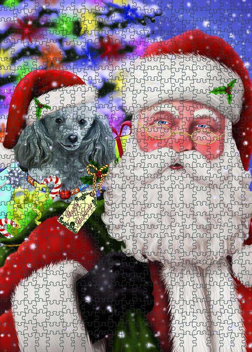 Santa Carrying Poodle Dog and Christmas Presents Puzzle  PUZL83188