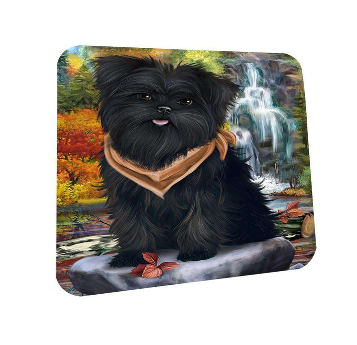 Scenic Waterfall Affenpinscher Dog Coasters Set of 4 CST49556