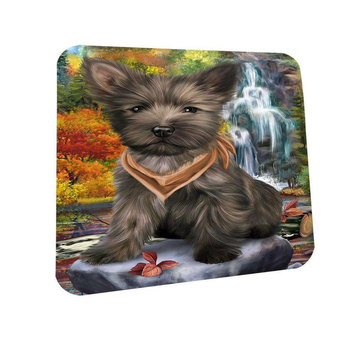 Scenic Waterfall Cairn Terrier Dog Coasters Set of 4 CST49627