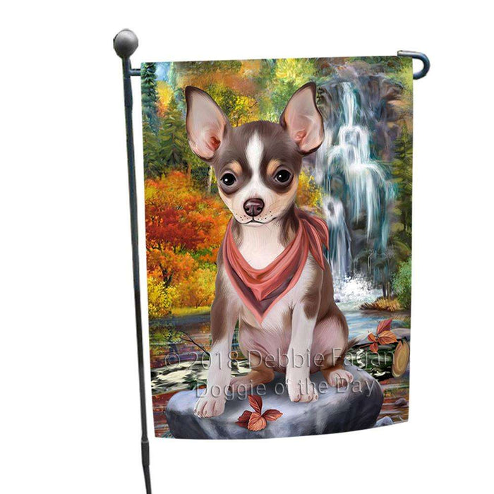 Scenic Waterfall Chihuahua Dog Garden Flag GFLG51854