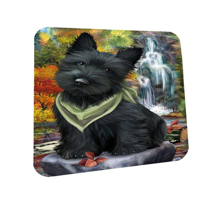 Scenic Waterfall Scottish Terrier Dog Coasters Set of 4 CST49463