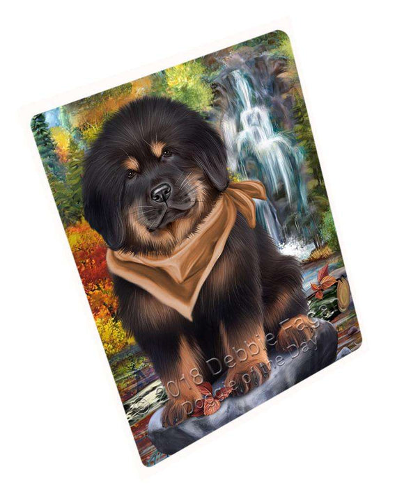 Scenic Waterfall Tibetan Mastiff Dog Cutting Board C68916