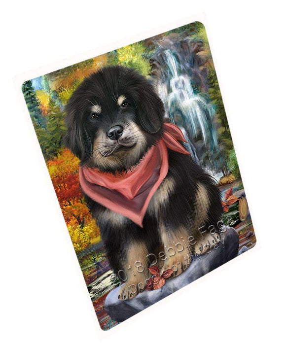 Scenic Waterfall Tibetan Mastiff Dog Cutting Board C68919
