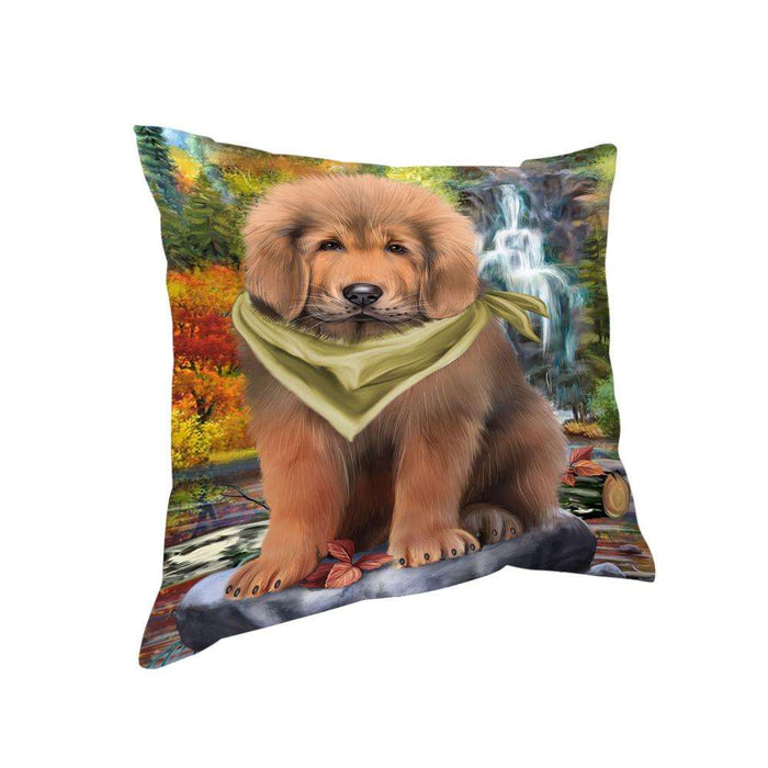 Scenic Waterfall Tibetan Mastiff Dog Pillow PIL75928