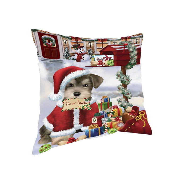 Schnauzer Dog Dear Santa Letter Christmas Holiday Mailbox Pillow PIL72312