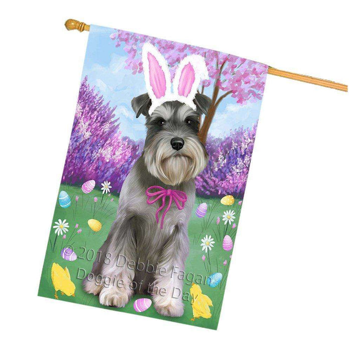 Schnauzer Dog Easter Holiday House Flag FLG49344