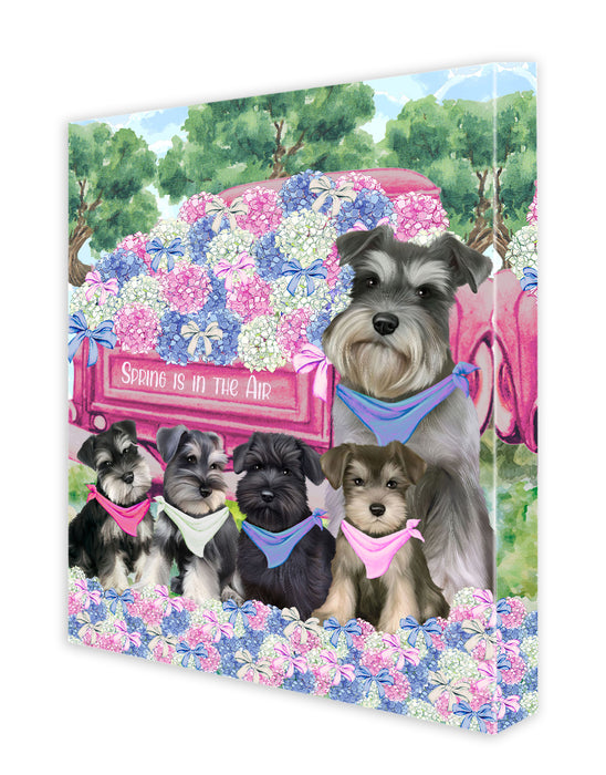Schnauzer Canvas: Explore a Variety of Personalized Designs, Custom, Digital Art Wall Painting, Ready to Hang Room Decor, Gift for Dog and Pet Lovers