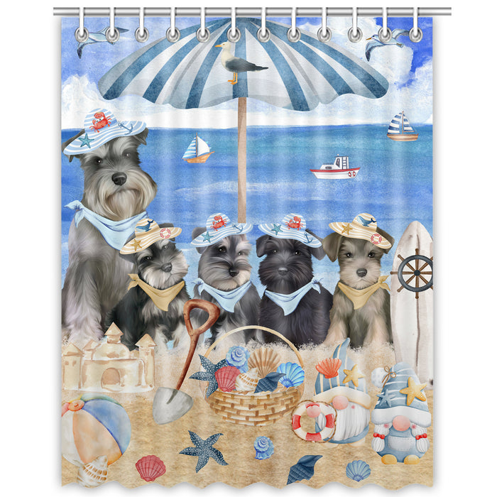 Schnauzer Shower Curtain, Explore a Variety of Personalized Designs, Custom, Waterproof Bathtub Curtains with Hooks for Bathroom, Dog Gift for Pet Lovers
