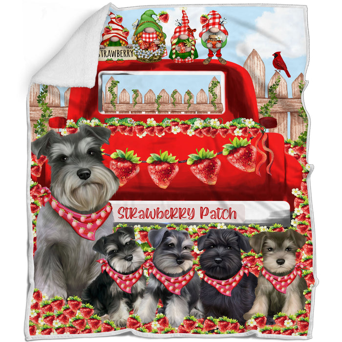 Schnauzer Bed Blanket, Explore a Variety of Designs, Personalized, Throw Sherpa, Fleece and Woven, Custom, Soft and Cozy, Dog Gift for Pet Lovers