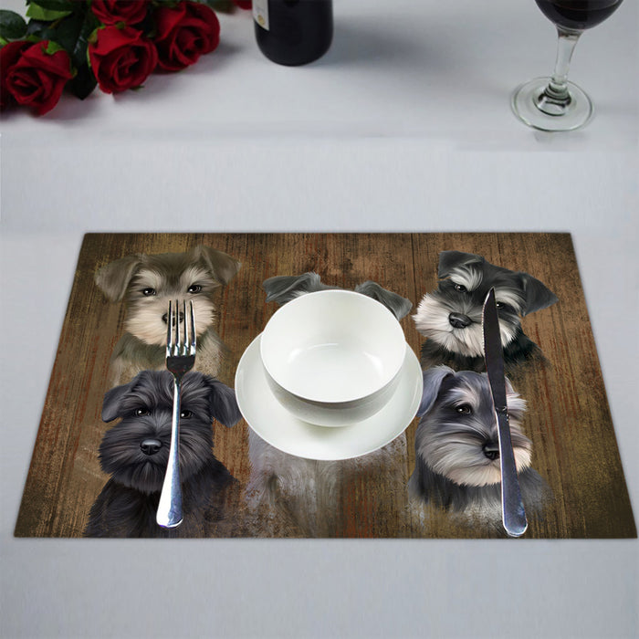 Rustic Schnauzer Dogs Placemat