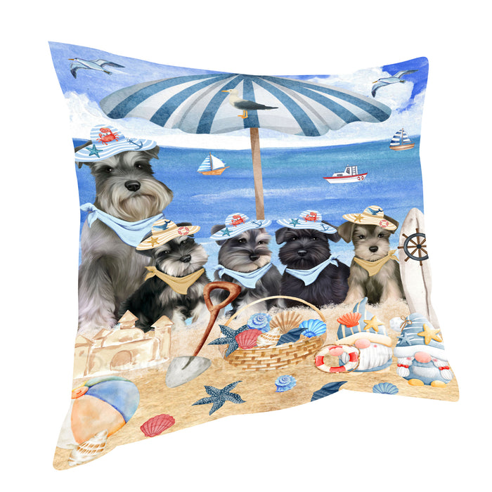 Schnauzer Pillow, Explore a Variety of Personalized Designs, Custom, Throw Pillows Cushion for Sofa Couch Bed, Dog Gift for Pet Lovers