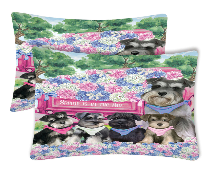 Schnauzer Pillow Case with a Variety of Designs, Custom, Personalized, Super Soft Pillowcases Set of 2, Dog and Pet Lovers Gifts