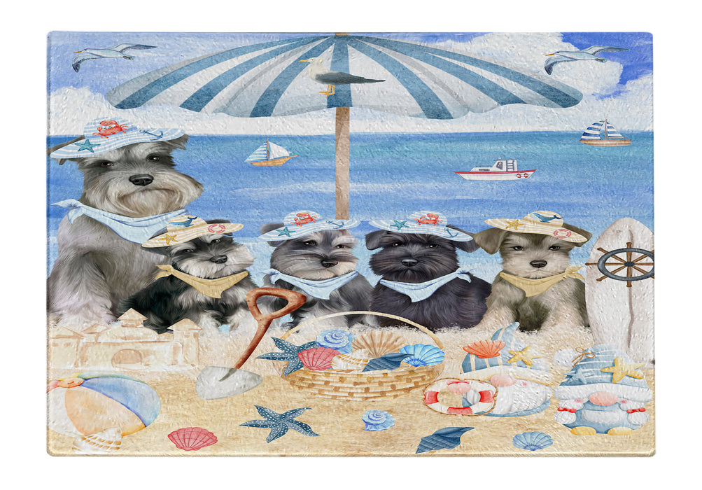 Schnauzer Tempered Glass Cutting Board: Explore a Variety of Custom Designs, Personalized, Scratch and Stain Resistant Boards for Kitchen, Gift for Dog and Pet Lovers