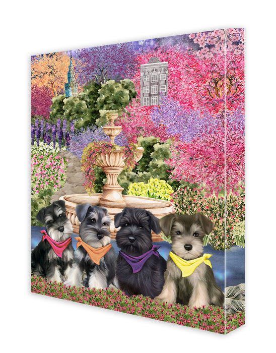 Schnauzer Canvas: Explore a Variety of Designs, Custom, Digital Art Wall Painting, Personalized, Ready to Hang Halloween Room Decor, Pet Gift for Dog Lovers