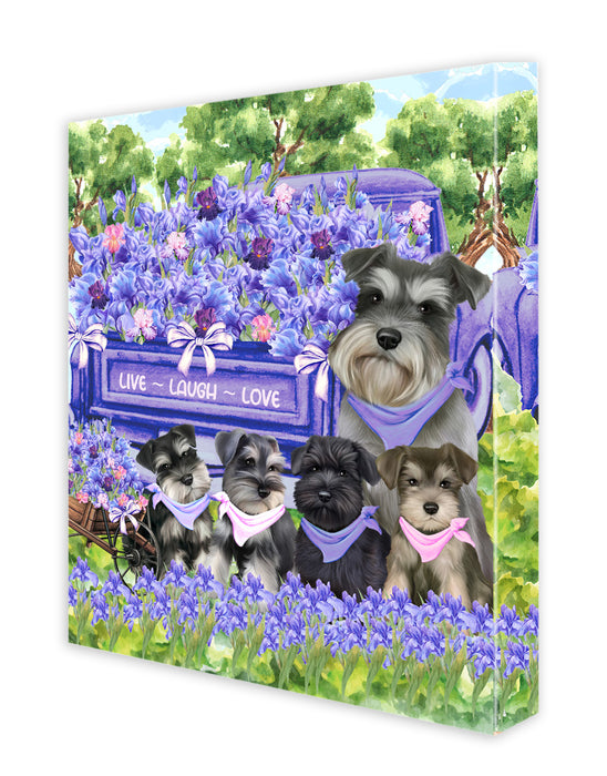 Schnauzer Wall Art Canvas, Explore a Variety of Designs, Personalized Digital Painting, Custom, Ready to Hang Room Decor, Gift for Dog and Pet Lovers