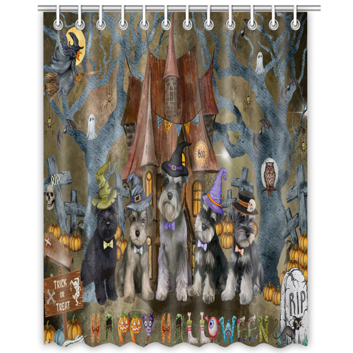 Schnauzer Shower Curtain: Explore a Variety of Designs, Custom, Personalized, Waterproof Bathtub Curtains for Bathroom with Hooks, Gift for Dog and Pet Lovers