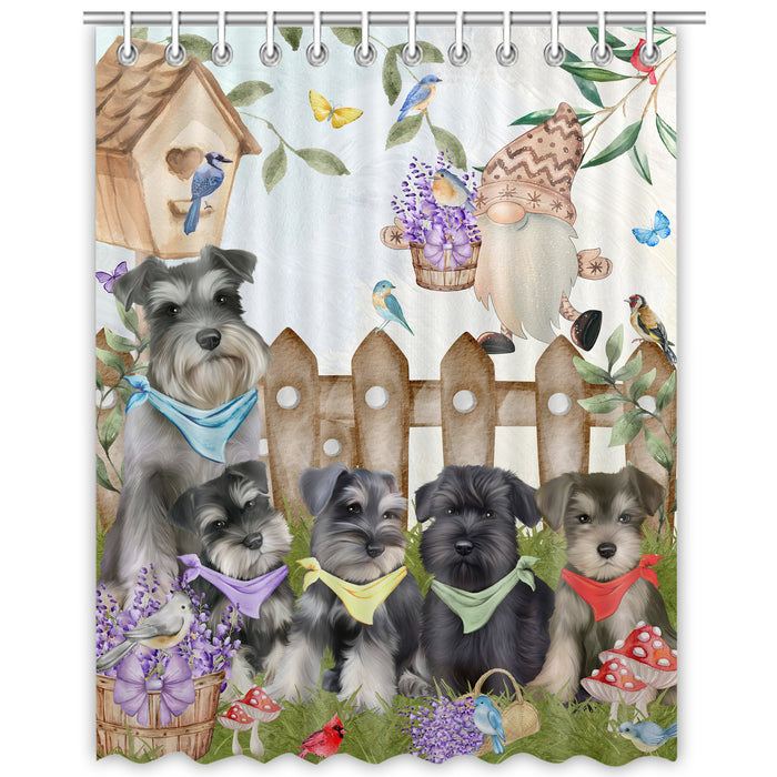 Schnauzer Shower Curtain: Explore a Variety of Designs, Halloween Bathtub Curtains for Bathroom with Hooks, Personalized, Custom, Gift for Pet and Dog Lovers