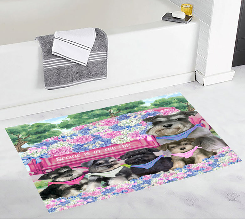 Schnauzer Bath Mat: Non-Slip Bathroom Rug Mats, Custom, Explore a Variety of Designs, Personalized, Gift for Pet and Dog Lovers