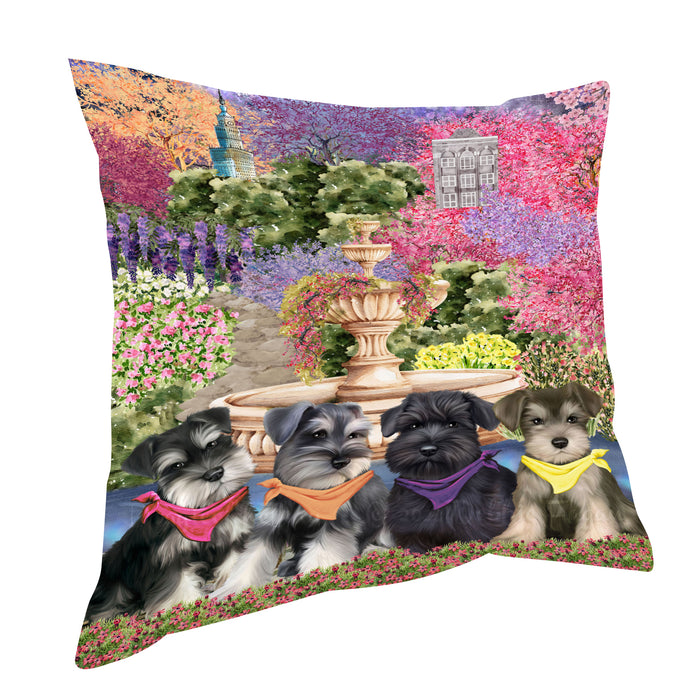 Schnauzer Throw Pillow, Explore a Variety of Custom Designs, Personalized, Cushion for Sofa Couch Bed Pillows, Pet Gift for Dog Lovers