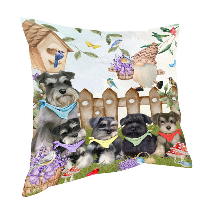 Schnauzer Pillow: Cushion for Sofa Couch Bed Throw Pillows, Personalized, Explore a Variety of Designs, Custom, Pet and Dog Lovers Gift