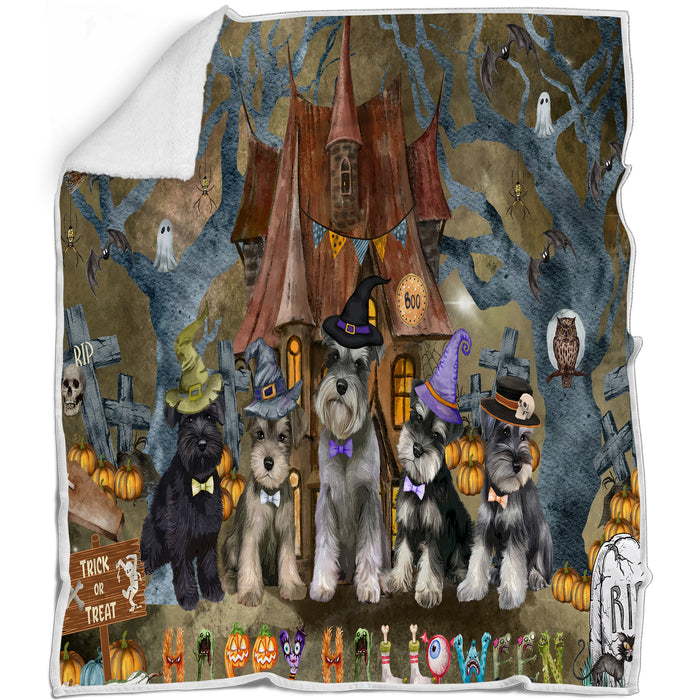 Schnauzer Blanket: Explore a Variety of Designs, Personalized, Custom Bed Blankets, Cozy Sherpa, Fleece and Woven, Dog Gift for Pet Lovers