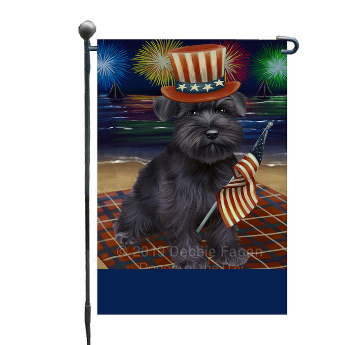 Personalized 4th of July Firework Schnauzer Dog Custom Garden Flags GFLG-DOTD-A58065