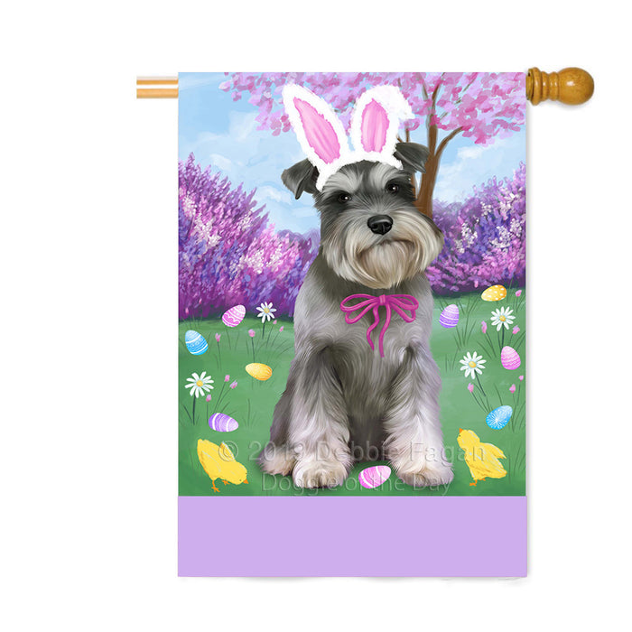 Personalized Easter Holiday Schnauzer Dog Custom House Flag FLG-DOTD-A59043