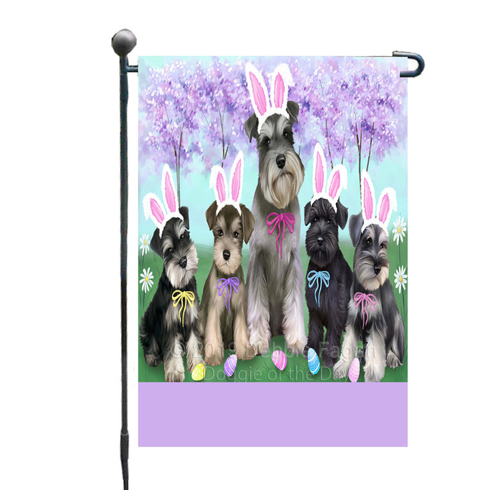 Personalized Easter Holiday Schnauzer Dogs Custom Garden Flags GFLG-DOTD-A58988