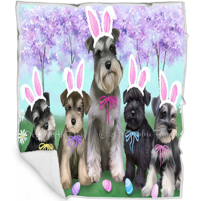 Schnauzers Dog Easter Holiday Blanket BLNKT60024