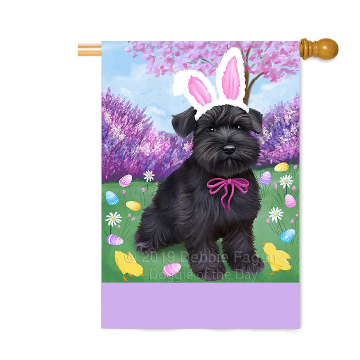 Personalized Easter Holiday Schnauzer Dog Custom House Flag FLG-DOTD-A59045