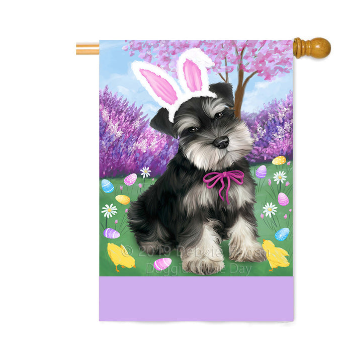 Personalized Easter Holiday Schnauzer Dog Custom House Flag FLG-DOTD-A59046